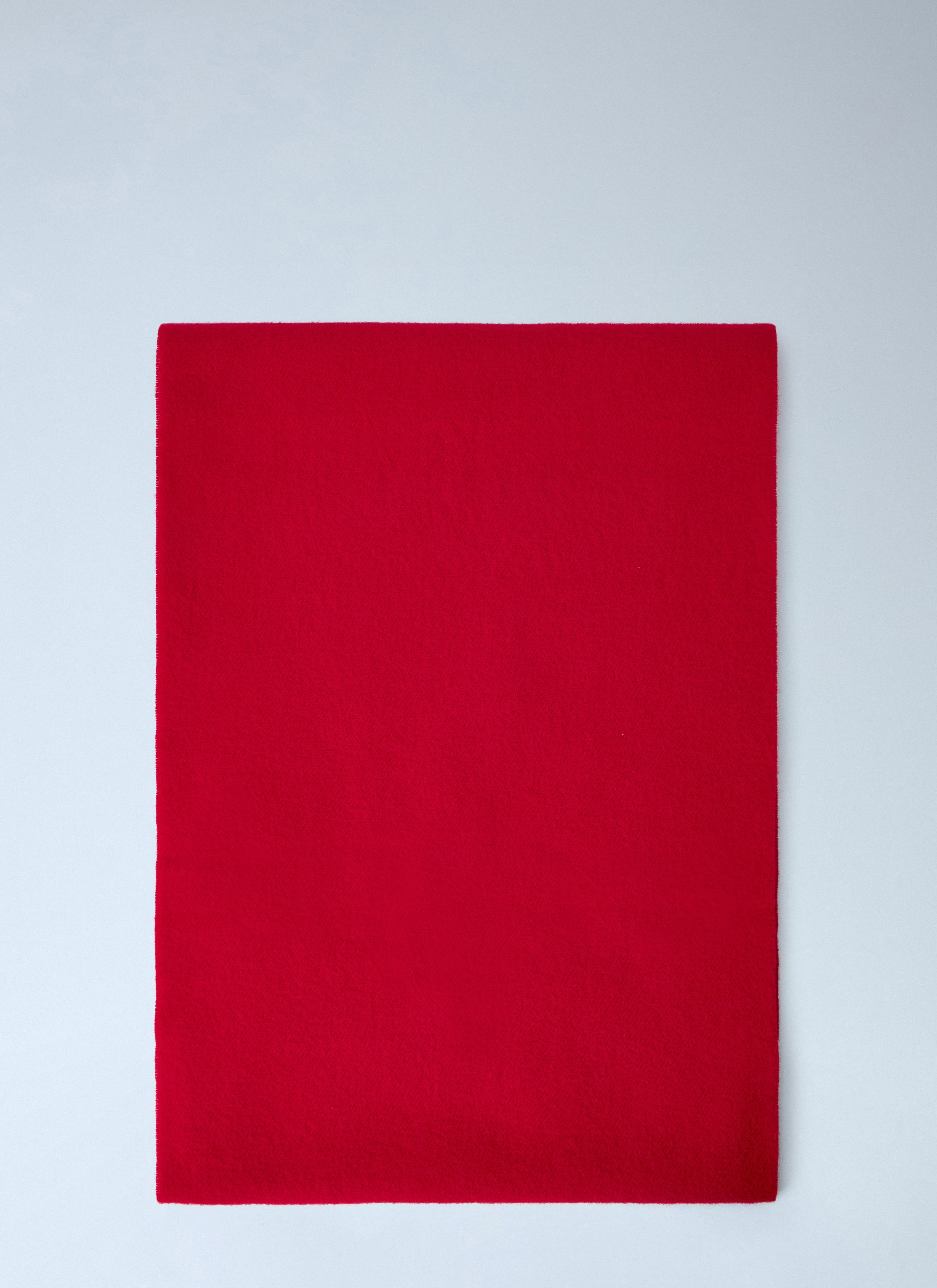 Logo Embroidered Wool Scarf