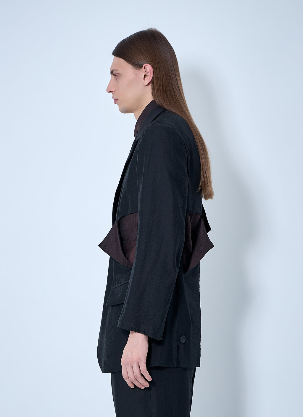 Cut-Off Single-Breasted Blazer