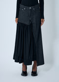 Cut-Off Combination Midi Skirt