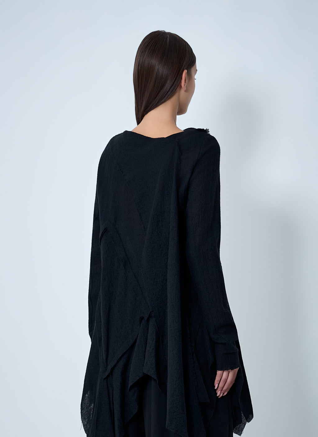 Gauzed Frilled Blouse