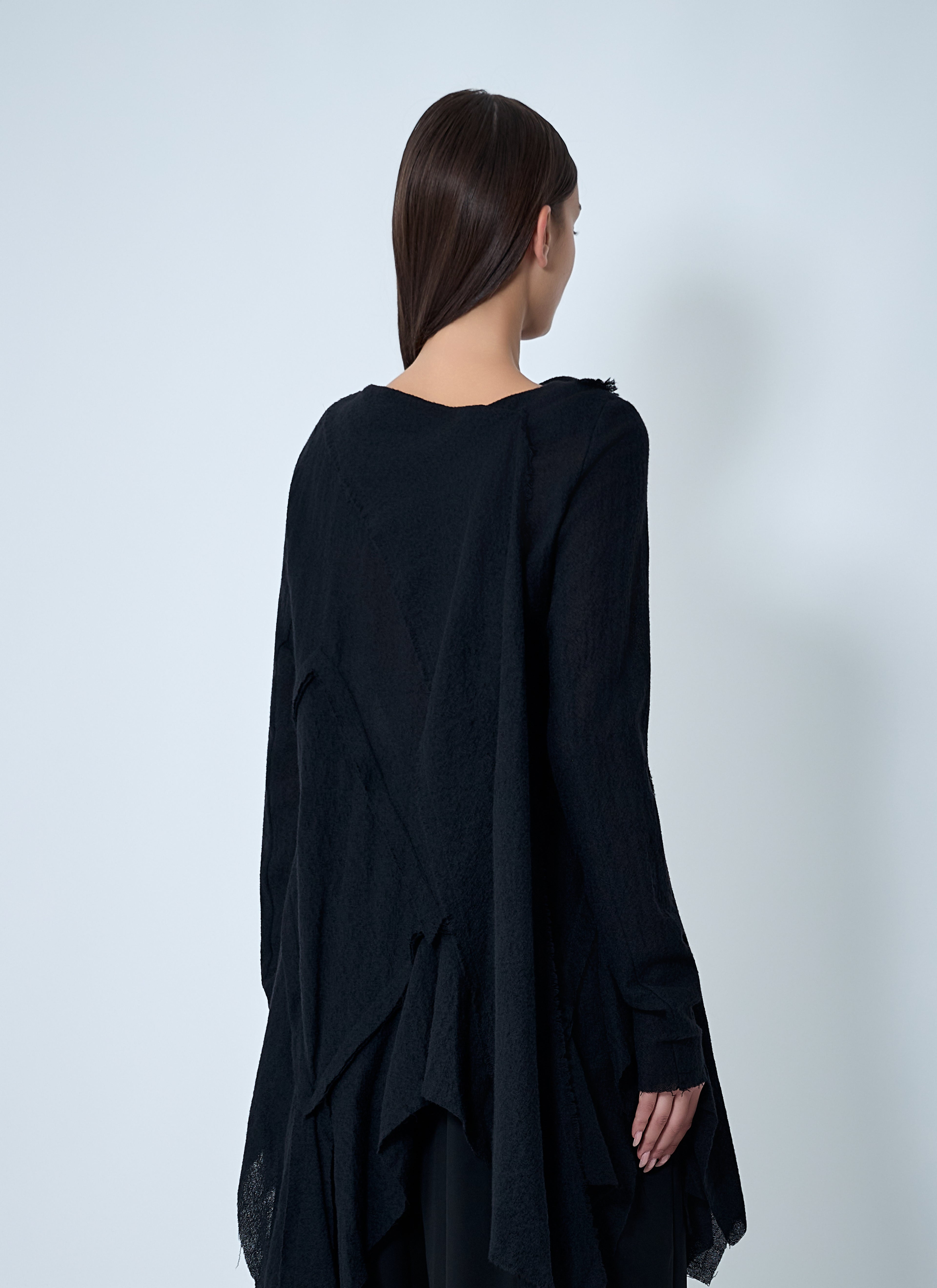 Gauzed Frilled Blouse