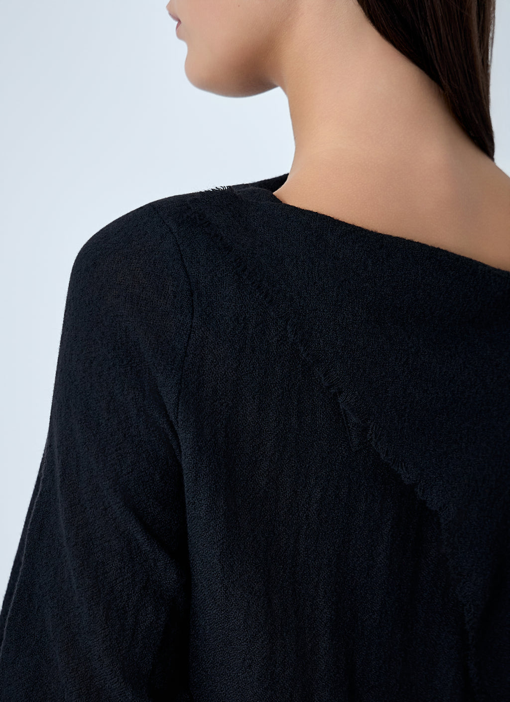 Gauzed Frilled Blouse
