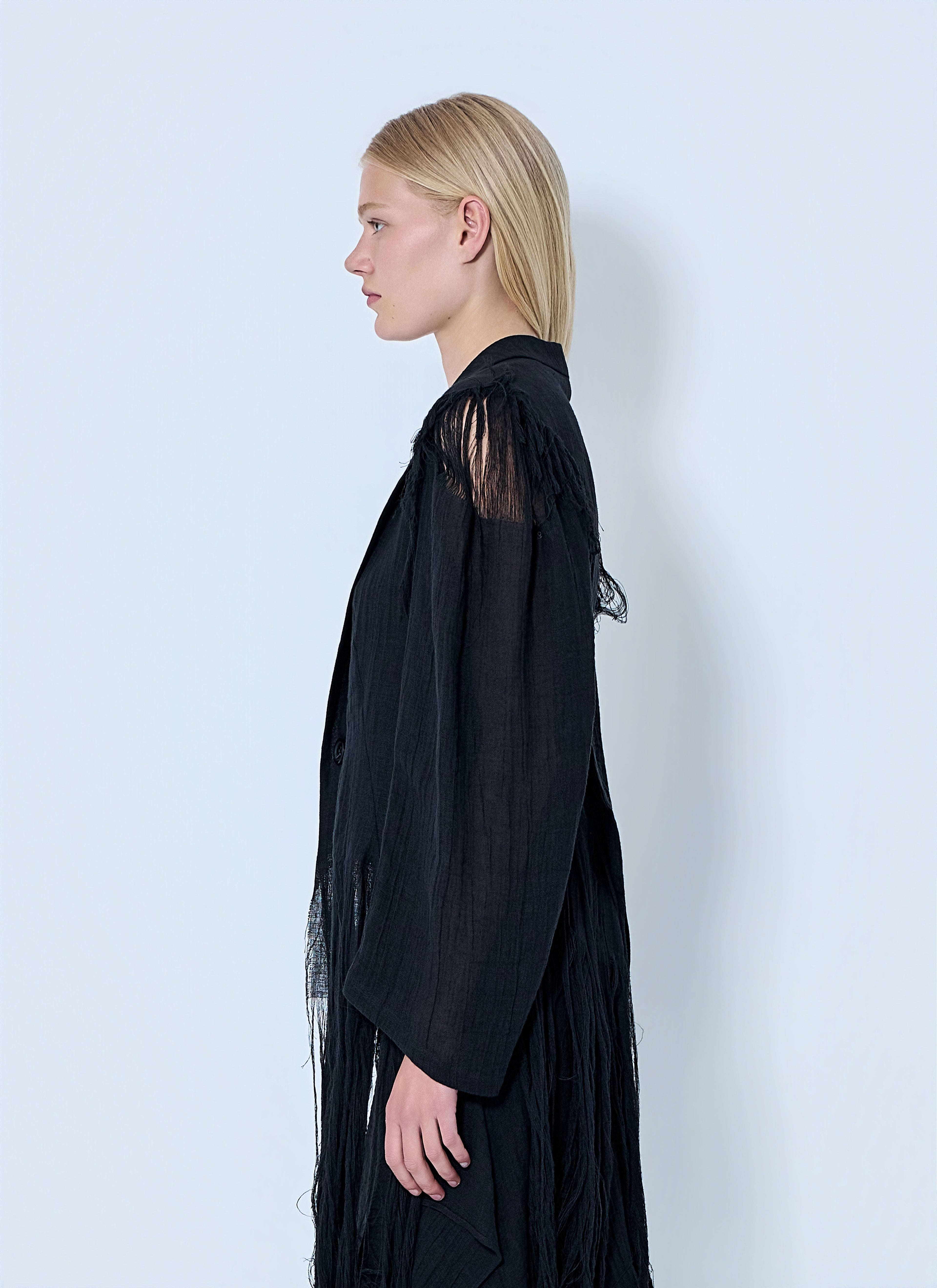 Frayed Hem Blazer