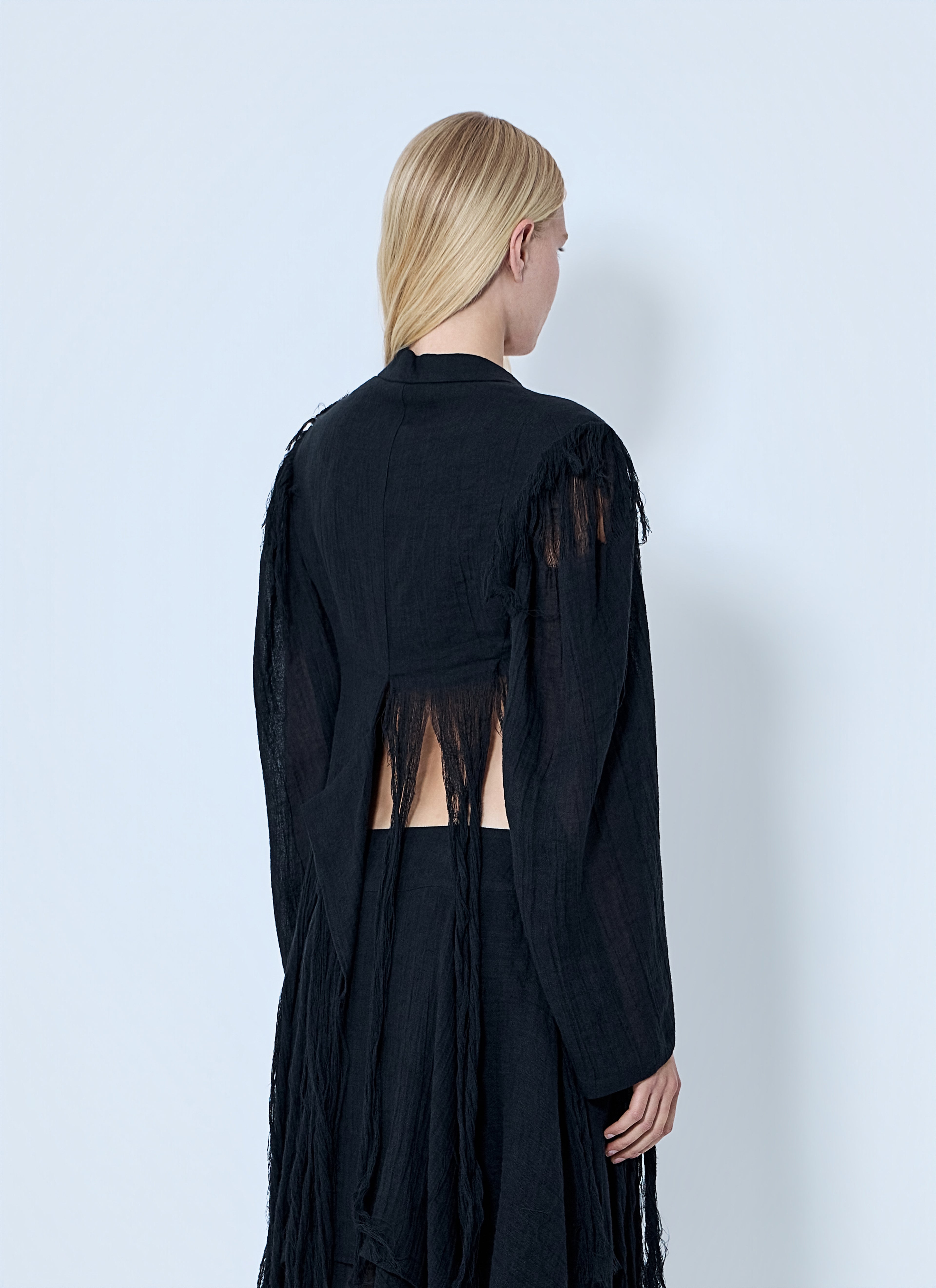 Frayed Hem Blazer