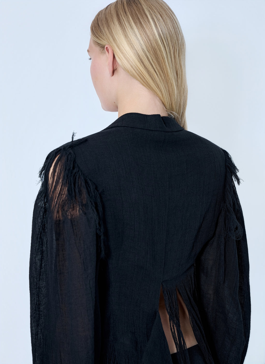 Frayed Hem Blazer