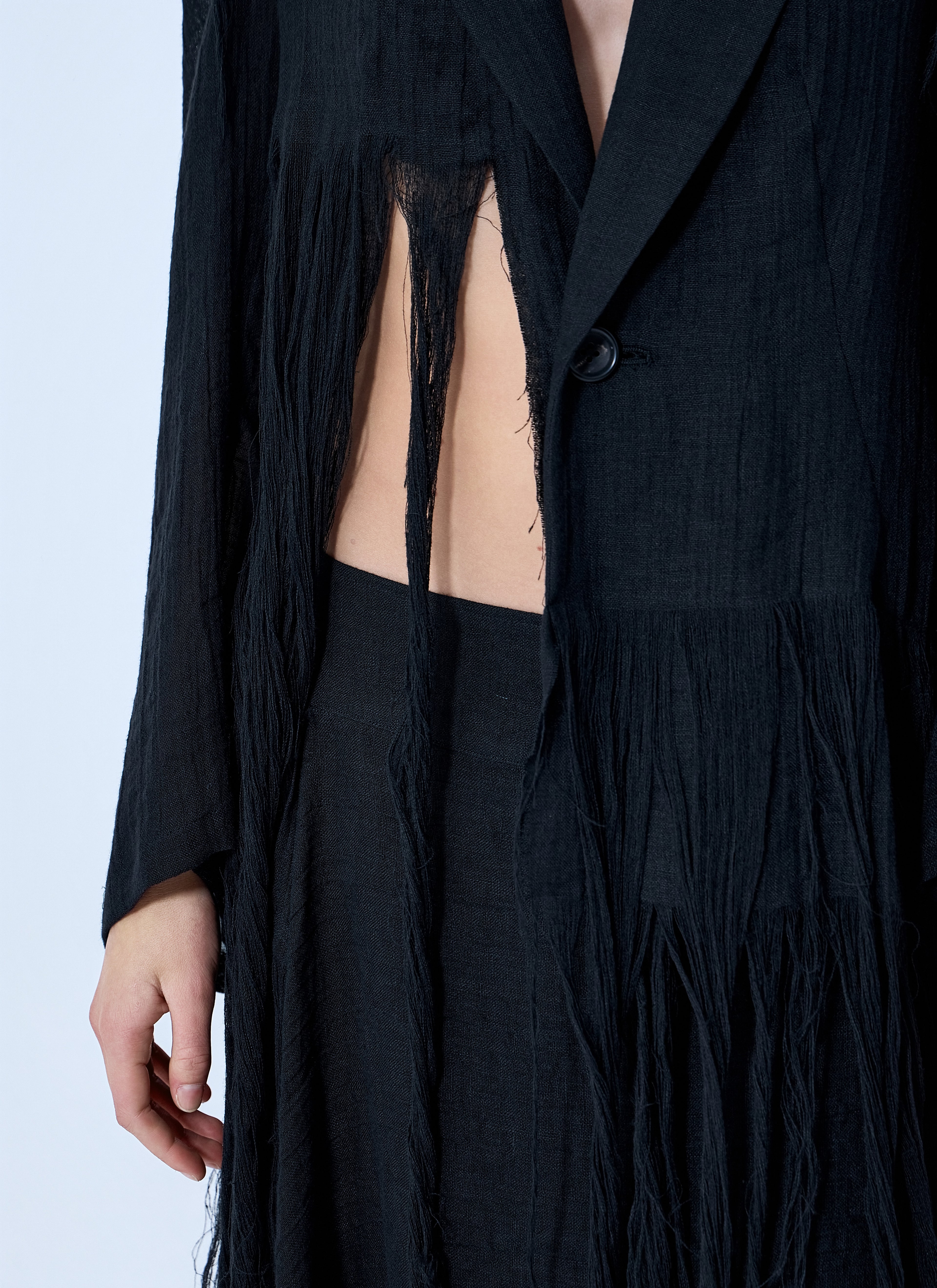 Frayed Hem Blazer