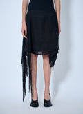 Asymmetric Fringe Skirt