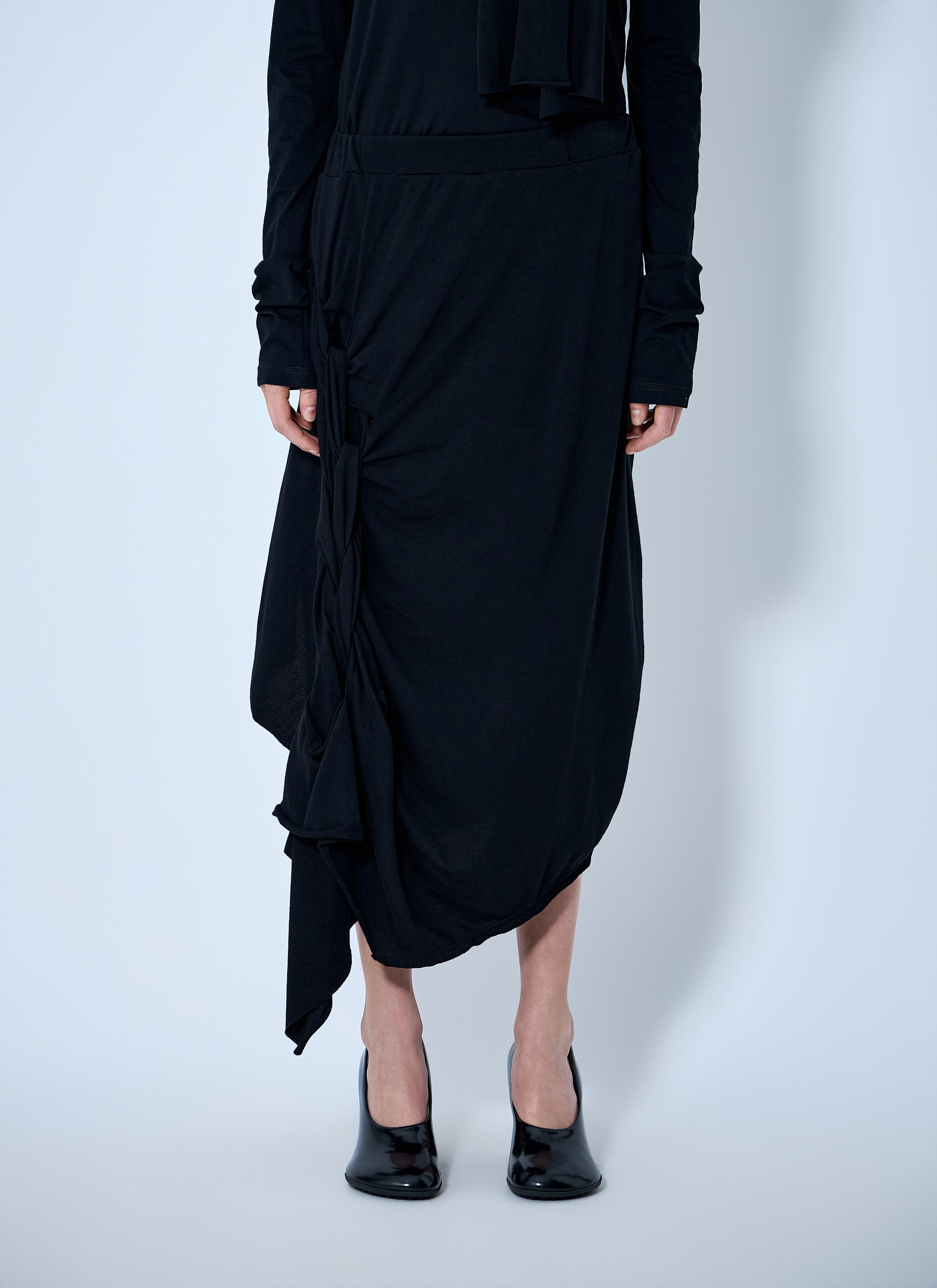 High Twisted French Terry Braided Skirt