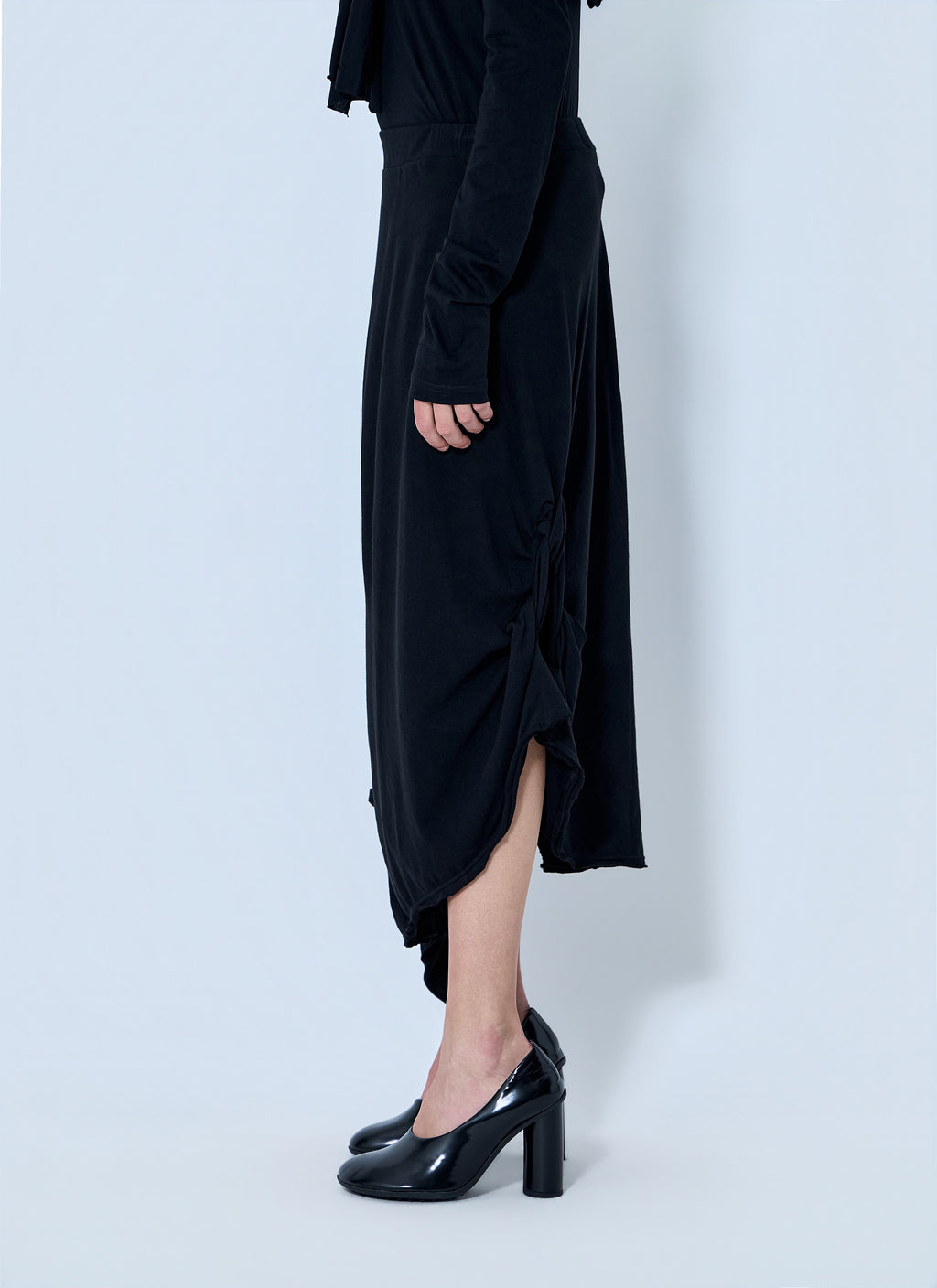 High Twisted French Terry Braided Skirt