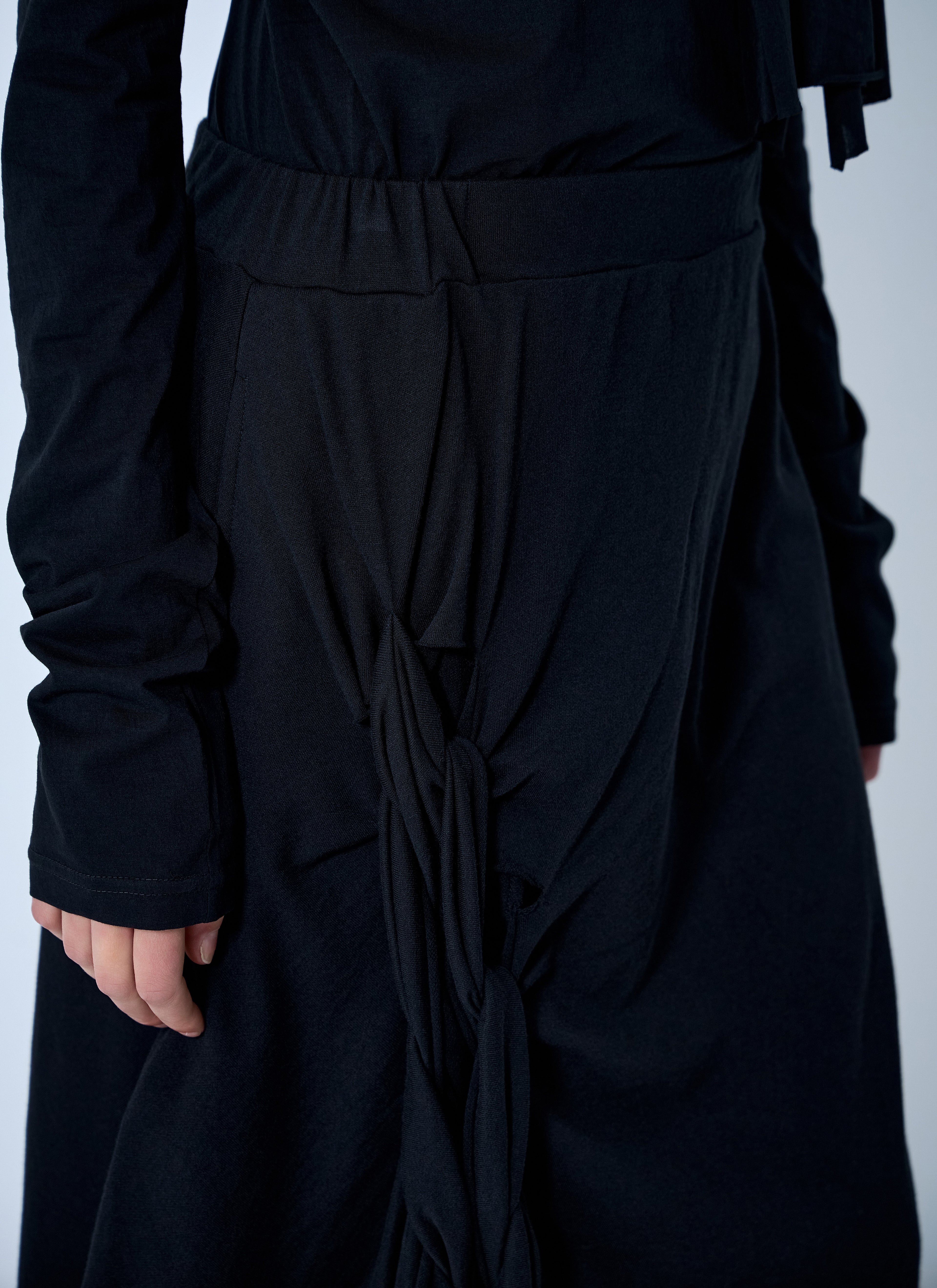 High Twisted French Terry Braided Skirt