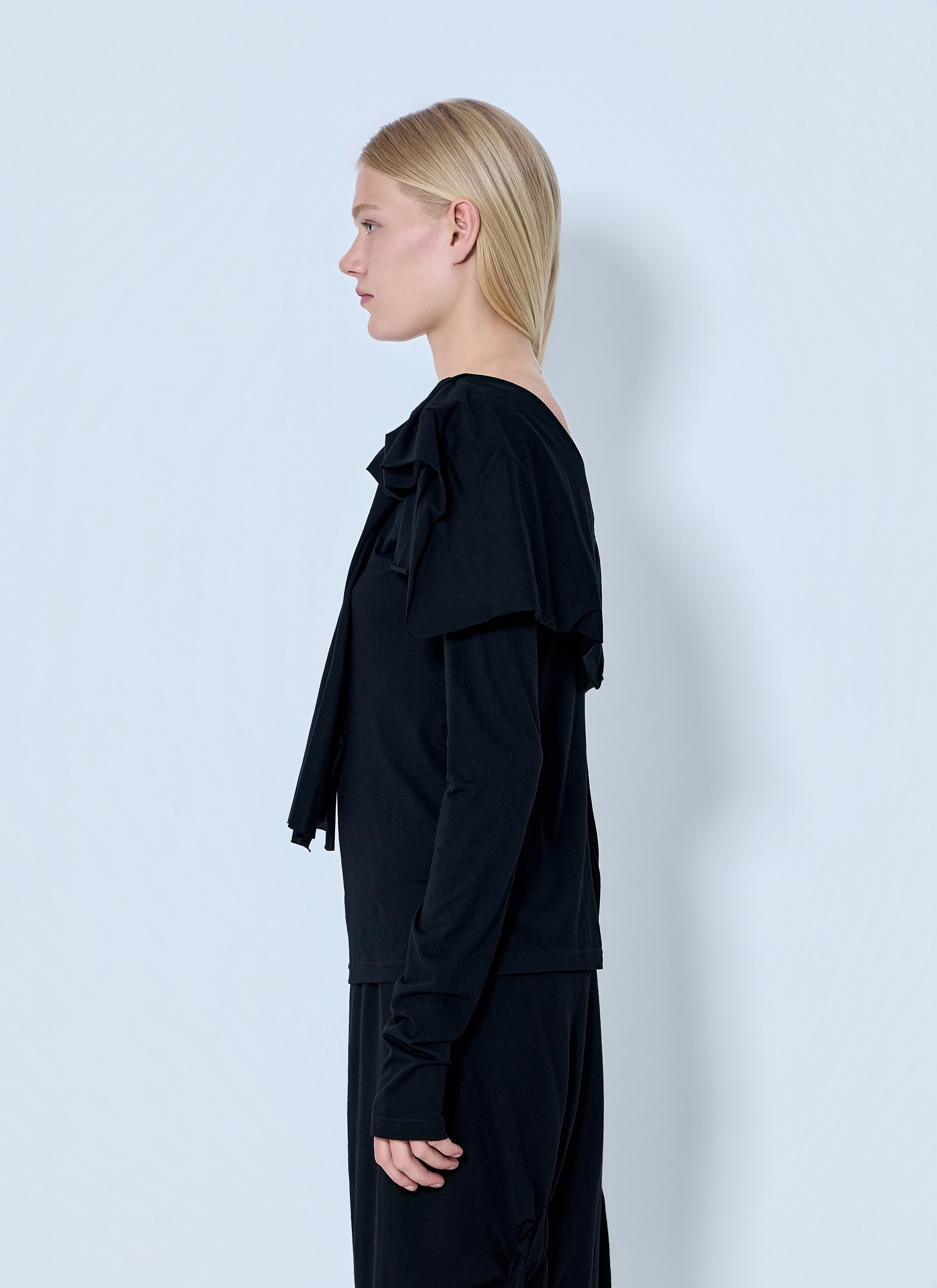 Supima Single Jersey Big Collar Top