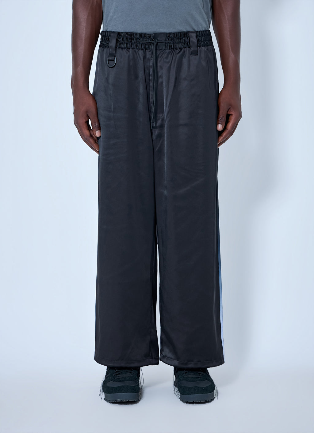 Elasticated Waist Wide-Leg Trousers