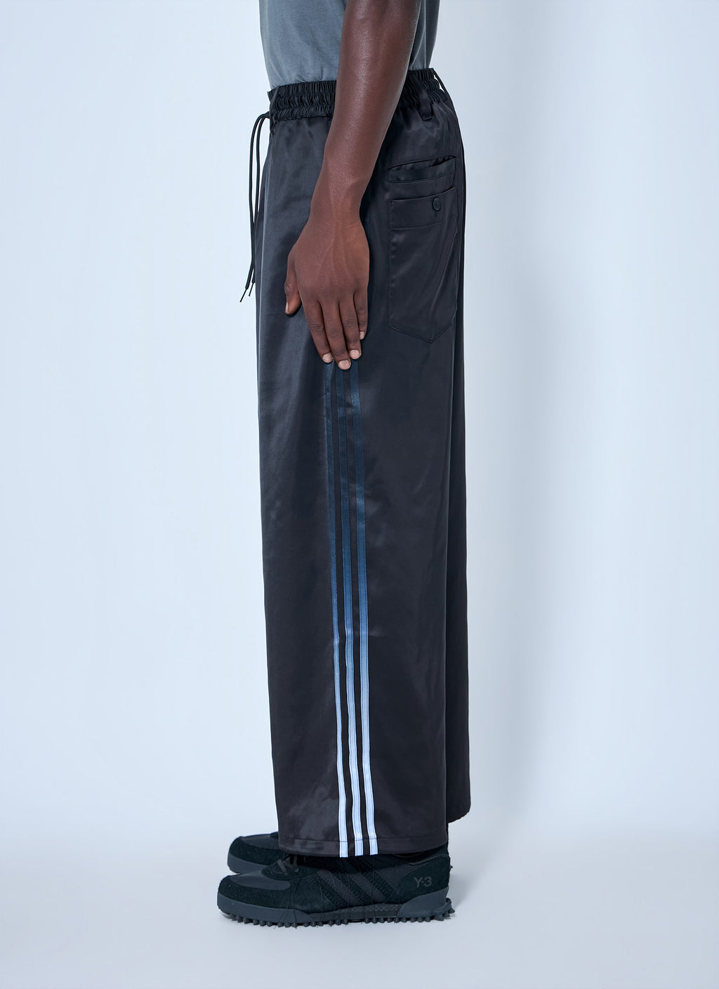 Elasticated Waist Wide-Leg Trousers